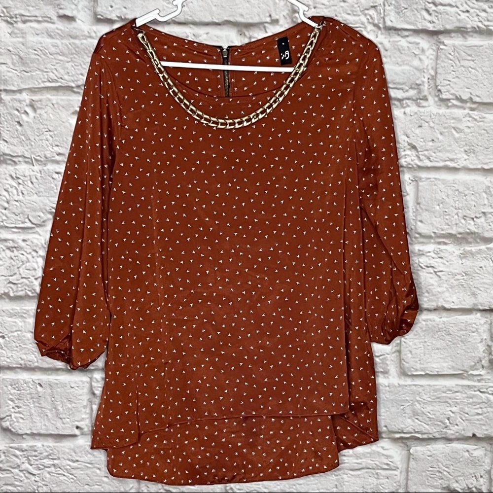 ING‎ Blous Top  Brown Women's Juniors Size medium